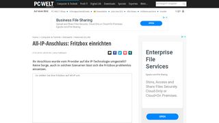 
                            6. All-IP-Anschluss: Fritzbox einrichten - PC-WELT