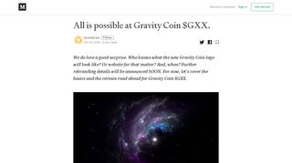 
                            4. All is possible at Gravity Coin $GXX. – GravityCoin – Medium