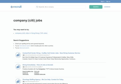 
                            10. All Jobs Citi Jobs In Hong Kong | Recruit.net