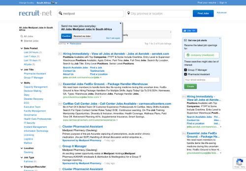 
                            11. All Jobs Medipost Jobs In South Africa | Recruit.net