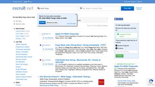
                            11. All Jobs Wells Fargo Jobs In India | Recruit.net