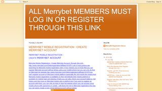 
                            8. ALL Merrybet MEMBERS MUST LOG IN OR REGISTER THROUGH ...