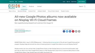 
                            11. All-new Google Photos albums now available on Nixplay Wi-Fi ...