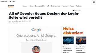 
                            10. All of Google: Neues Design der Login-Seite wird verteilt - Mobilegeeks