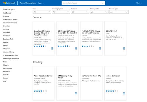 
                            6. All products – Microsoft Azure Marketplace