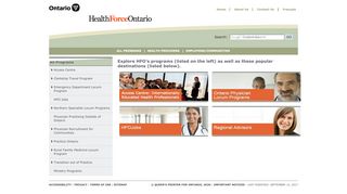 
                            4. All Programs - HealthForceOntario