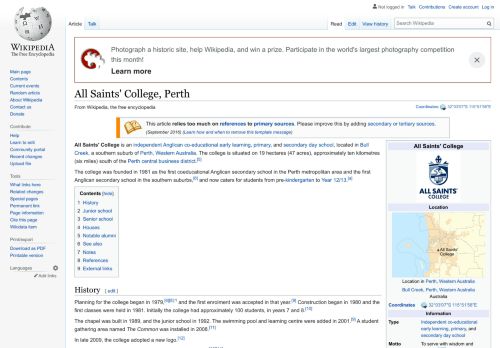 
                            8. All Saints' College, Perth - Wikipedia