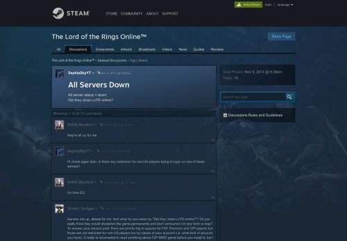 
                            12. All Servers Down :: The Lord of the Rings Online™ General ...