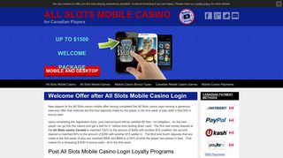 
                            6. All Slots Mobile Casino Login | Up to $1630 Welcome Package at All ...