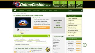 
                            13. All Slots Online Casino Review for 2019 - $1600 FREE Bonus!