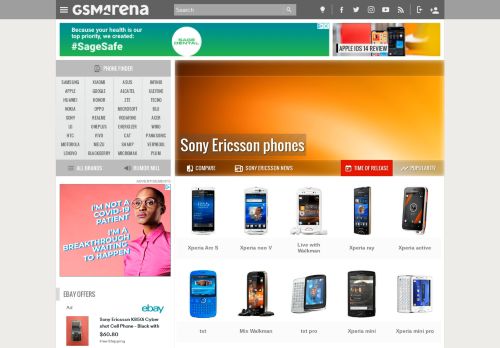 
                            13. All Sony Ericsson phones - GSMArena.com