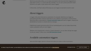 
                            5. All the Automation Triggers - MailChimp