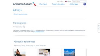 
                            11. All trips - View your reservations - American Airlines