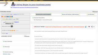 
                            7. All Using Skype in your business posts - Browse the Latest Snapshot