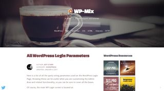 
                            11. All WordPress Login Parameters | WP-Mix