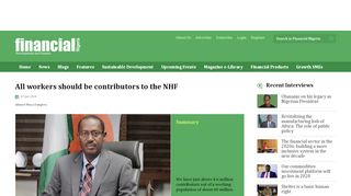 
                            9. All workers should be contributors to the NHF - Financial Nigeria