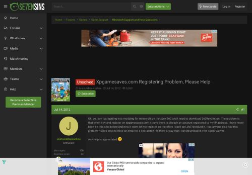 
                            6. All - Xpgamesaves.com Registering Problem, Please Help | Se7enSins ...