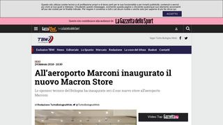 
                            9. All'aeroporto Marconi inaugurato il nuovo Macron Store – Tutto ...