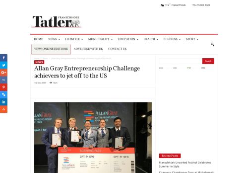 
                            11. Allan Gray Entrepreneurship Challenge achievers to jet off to the US ...