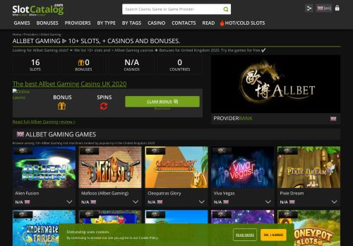 
                            10. Allbet Gaming Slots ᐈ 10+ slots ranked by popularity in ...