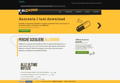 
                            1. AllDebrid: Attivatore universale di qualità, nessuna perdita di velocità