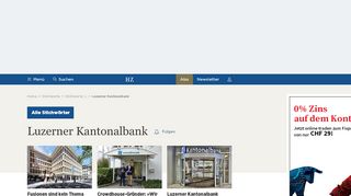 
                            13. Alle Artikel zum Thema Luzerner Kantonalbank - Handelszeitung