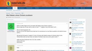 
                            10. Alle Dateien eines Ordners auslesen | tutorials.de
