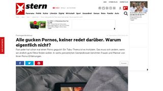 
                            13. Alle gucken Pornos, keiner redet darüber. Warum eigentlich ... - Stern