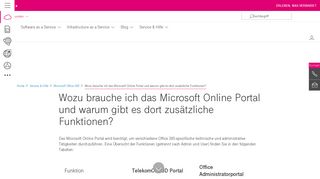 
                            6. Alle Infos zu Microsoft Online Portal (MOP) - TelekomCLOUD