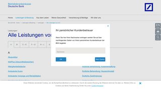
                            2. Alle Leistungen von A-Z – BKK Deutsche Bank
