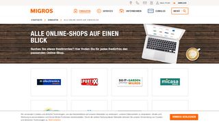 
                            3. Alle Online Shops auf einen Blick | Migros