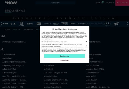 
                            10. Alle Sendungen von A-Z auf einen Blick | TV NOW