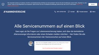 
                            11. Alle Service-Rufnummern | Hannoversche
