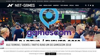 
                            8. Alle Termine / Events / Partys rund um die gamescom 2018 - NAT ...