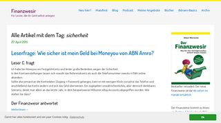 
                            3. Alle unter “sicherheit” abgelegte Artikel | Finanzwesir
