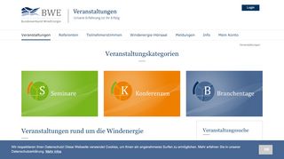 
                            7. Alle Veranstaltungen der Windenergie - BWE-Seminare