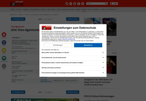 
                            10. Alle Visa-Agenturen im Überblick - FOCUS Online