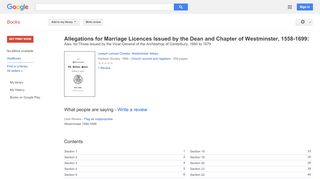 
                            12. Allegations for Marriage Licences Issued by the Dean and Chapter of ...