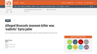 
                            9. Alleged Brussels museum killer was 'sadistic' Syria jailer - Rappler