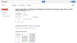 
                            13. allen's indian mail and register of intelligence for british and ...