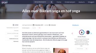 
                            9. Alles over Bikram yoga en hot yoga | Allesoversport.nl