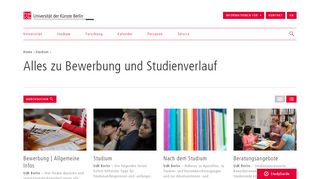 
                            2. Alles zu Bewerbung und Studienverlauf – Universität der Künste Berlin