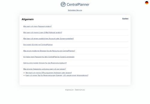 
                            5. Allgemein - CentralPlanner