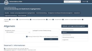 
                            7. Allgemein - Hochschulentwicklung und Akademische Angelegenheiten