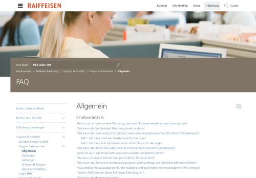 
                            7. Allgemeine Fragen & Antworten zum E-Banking - Raiffeisen Schweiz