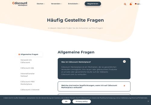 
                            4. Allgemeine Fragen - FAQ - Cdiscount Marketplace