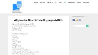 
                            2. Allgemeine Geschäftsbedingungen (AGB). – FORUM Zeitschriften und ...