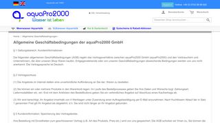 
                            7. Allgemeine Geschäftsbedingungen - aquaPro2000