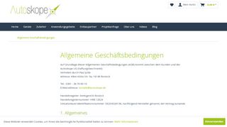 
                            9. Allgemeine Geschäftsbedingungen | Autoskope Shop