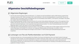 
                            10. Allgemeine Geschäftsbedingungen bei FLEX Payment FLEX Payment
